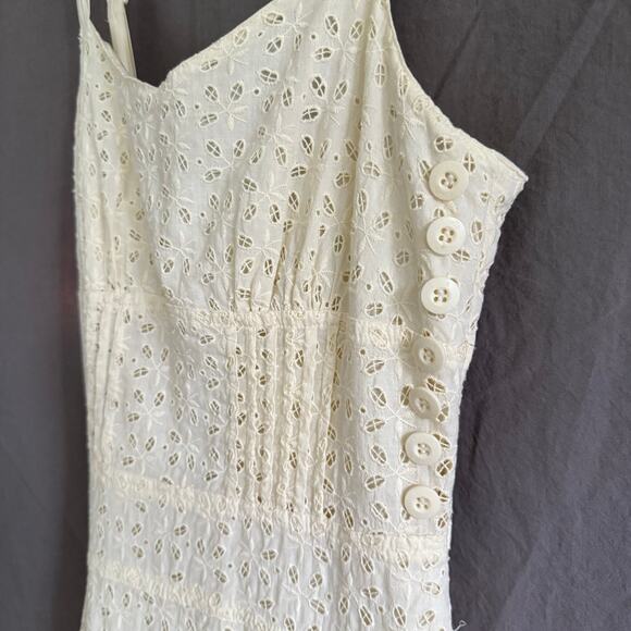 Luella for Target Dress Cream Eyelet Y2K Collectible 100% Cotton Women's Size XS - Picture 5 of 13